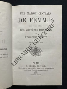 UNE MAISON CENTRALE DE FEMMES Fin de la série des mystères mondains
