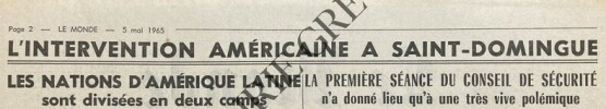 LE MONDE-N°6315-MERCREDI 5 MAI 1965. 