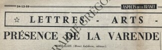 ASPECTS DE LA FRANCE-N°589-24 DECEMBRE 1959	. 