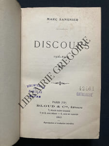 DISCOURS 1906-1909