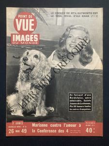 POINT DE VUE IMAGES DU MONDE-NOUVELLE SERIE-N°51-26 MAI 1949-RITA HAYWORTH
