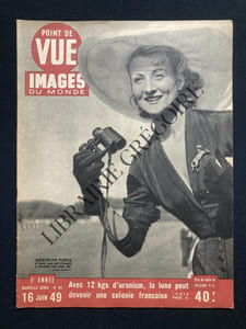 POINT DE VUE IMAGES DU MONDE-NOUVELLE SERIE-N°54-16 JUIN 1949-JACQUELINE PLESSIS	