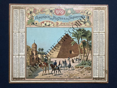 CALENDRIER ALMANACH DES POSTES ET DES TELEGRAPHES-1909
