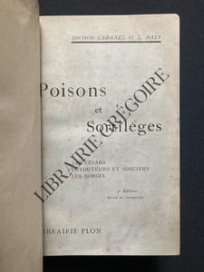 POISONS ET SORTILEGES-2 TOMES	