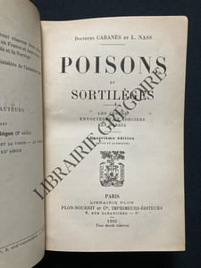 POISONS ET SORTILEGES-2 TOMES