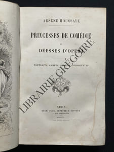 PRINCESSES DE COMEDIE ET DEESSES D'OPERA Portraits, Camées, Profils, Silhouettes