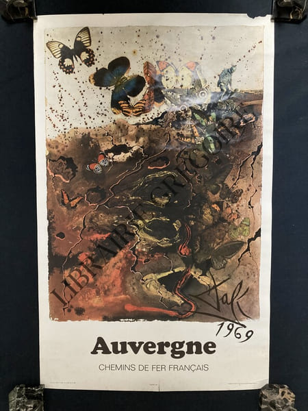 AUVERGNE-AFFICHE CHEMINS DE FER FRANCAIS. SALVADOR DALI