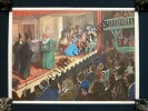 AFFICHE SCOLAIRE-TABLEAUX D'HISTOIRE-39-COLBERT LE GRAND MINISTRE DE LOUIS XIV-40-MOLIERE JOUE UNE DE SES COMEDIES. 