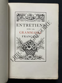 ENTRETIENS SUR LA GRAMMAIRE FRANCAISE