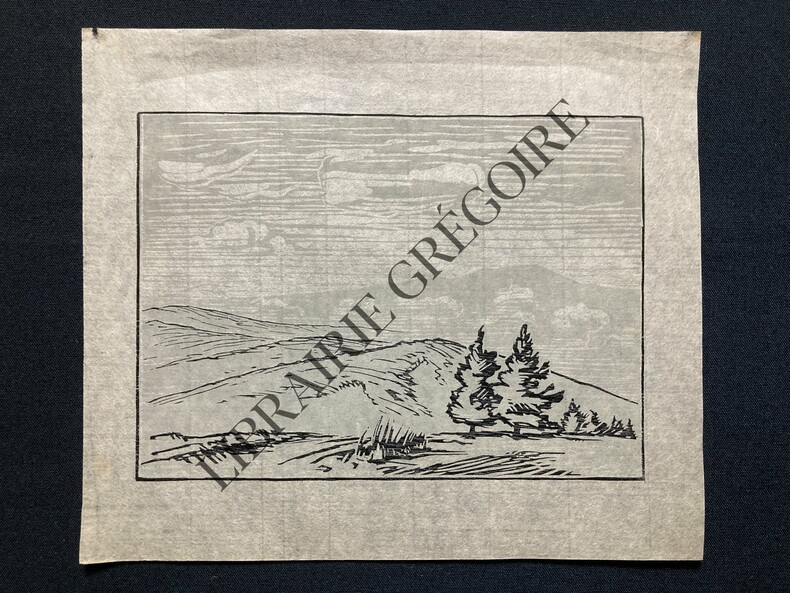 PAYSAGE-GRAVURE SUR BOIS	. ALFRED LATOUR	