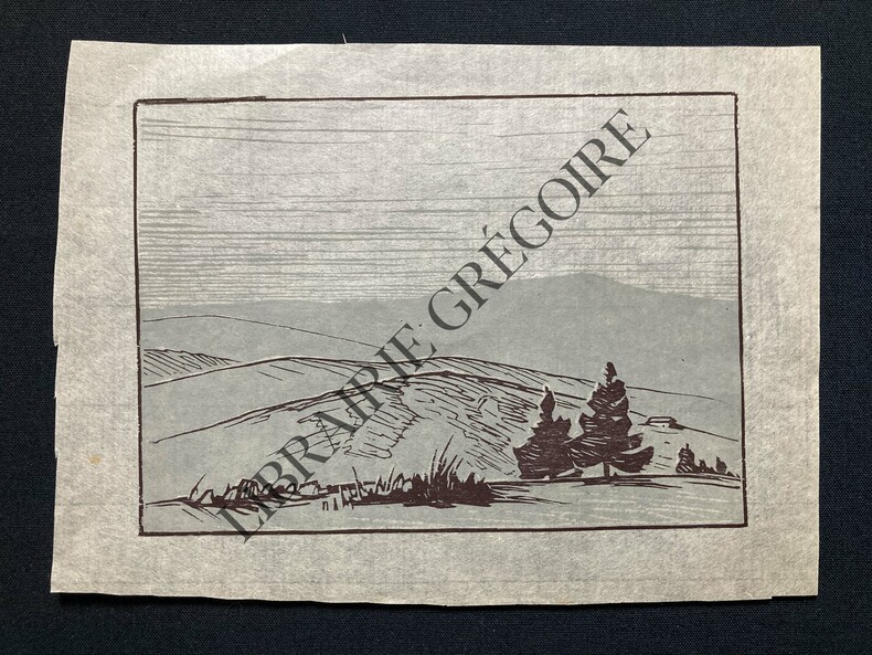 PAYSAGE-GRAVURE SUR BOIS	. ALFRED LATOUR	