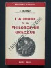 L'AURORE DE LA PHILOSOPHIE GRECQUE	. JOHN BURNET	