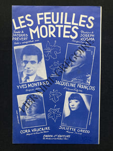 LES FEUILLES MORTES-PARTITION MUSICALE