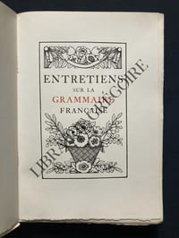 ENTRETIENS SUR LA GRAMMAIRE FRANCAISE