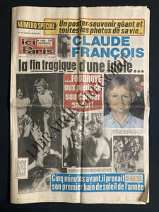 ICI PARIS-N°1706-DU 16 AU 22 MARS 1978-NUMERO SPECIAL CLAUDE FRANCOIS LA FIN TRAGIQUE D'UNE IDOLE
