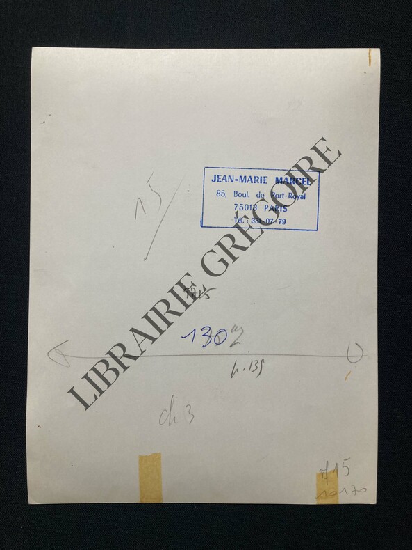 Cachet Humide JEAN-MARIE MARCEL - PHOTOGRAPHIE-CHARLES DE GAULLE-PHILIPPE DE GAULLE ...