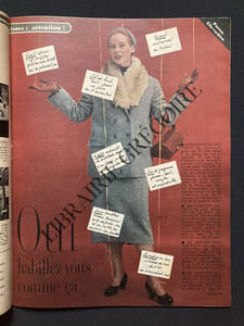ELLE-N°358-6 OCTOBRE 1952-L'AMOUR LA MECANIQUE ET LA VOITURE	