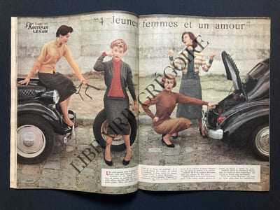 ELLE-N°358-6 OCTOBRE 1952-L'AMOUR LA MECANIQUE ET LA VOITURE	