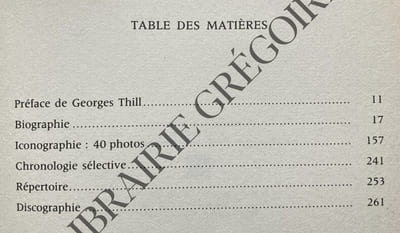 GEORGES THILL OU L'AGE D'OR DE L'OPERA