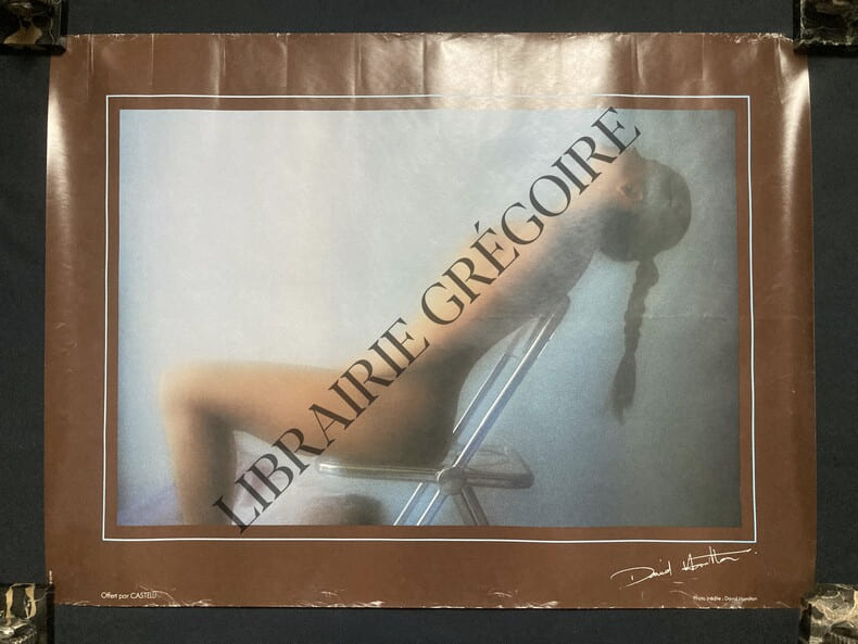 AFFICHE PUBLICITAIRE CASTELLI POUR CHAISE PLIA. DAVID HAMILTON