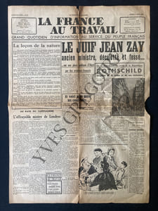 LA FRANCE AU TRAVAIL-N°35-SAMEDI 3 AOUT 1940