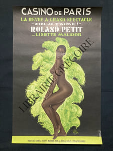 AFFICHE CASINO DE PARIS-ZIZI JE T'AIME-ROLAND PETIT-LISETTE MALIDOR