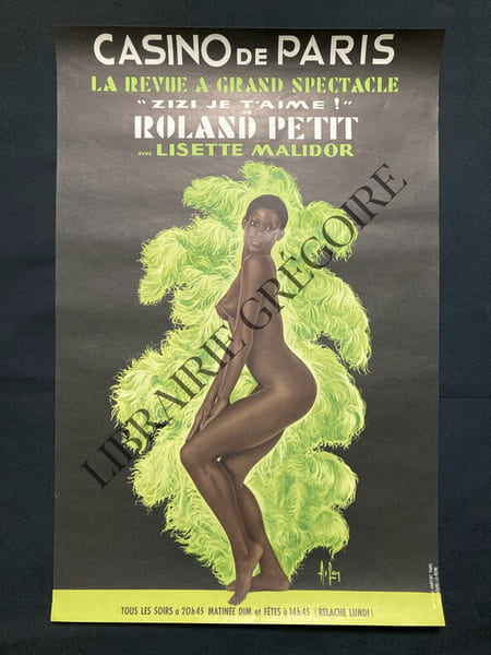 AFFICHE CASINO DE PARIS-ZIZI JE T'AIME-ROLAND PETIT-LISETTE MALIDOR	. ASLAN	