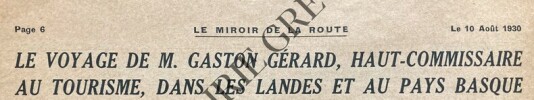 LE MIROIR DE LA ROUTE-N°131-10 AOUT 1930	. 