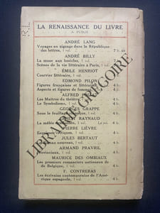 DEPLACEMENTS ET VILLEGIATURES LITTERAIRES