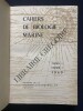 CAHIERS DE BIOLOGIE MARINE-TOME 1-CAHIER 1-1960. 