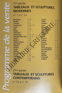 CATALOGUE-DROUOT MONTAIGNE-ETUDE KOHN-LUNDI 12 JUIN 1995-TABLEAUX ET SCULPTURES MODERNES-TABLEAUX ET SCULPTURES CONTEMPORAINS