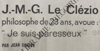 LE FIGARO LITTERAIRE-N&deg;918-SEMAINE DU 21 NOVEMBRE AU 27 NOVEMBRE 1963-LE CLEZIO. 