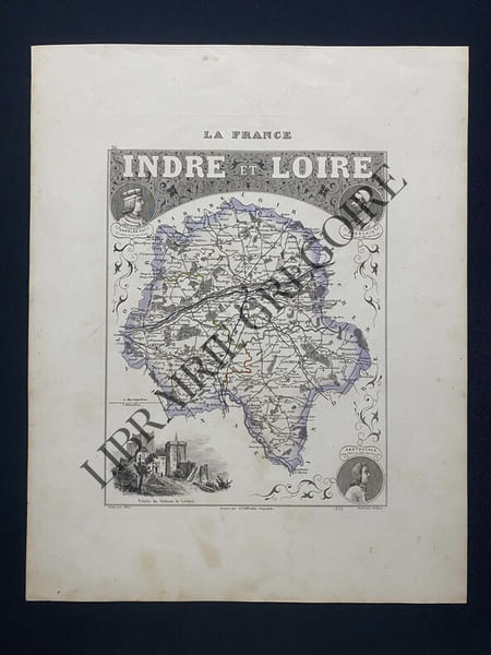 INDRE ET LOIRE-CARTE. ALES (GRAVE PAR)-VUILLEMIN (DRESSE PAR)-ISIDORE (ECRIT PAR)