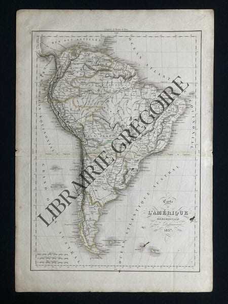 CARTE DE L'AMERIQUE MERIDIONALE. DELAMARCHE
