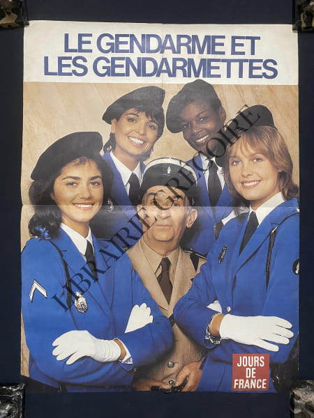 LE GENDARME ET LES GENDARMETTES-AFFICHE. JEAN GIRAULT-LOUIS DE FUNES