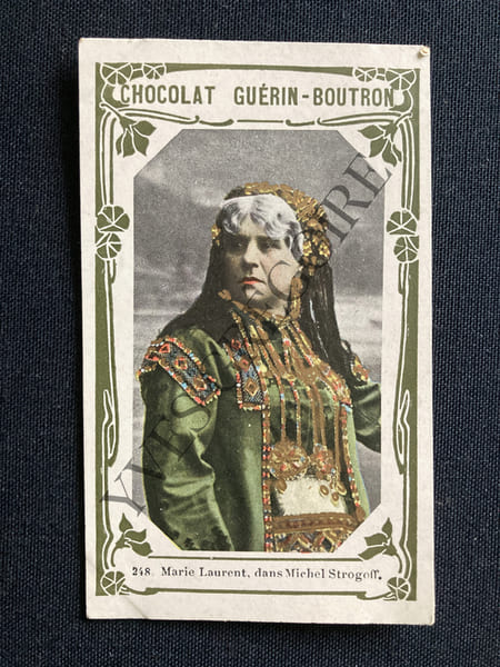 MARIE LAURENT DANS "MICHEL STROGOFF" DE JULES VERNE-CHROMO CHOCOLAT GUERIN-BOUTRON. 