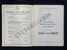 PROGRAMME HERBERT VON KARAJAN ORCHESTRE PHILHARMONIQUE DE VIENNE 8 AVRIL 1965. 