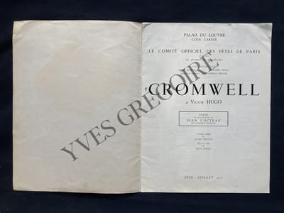 CROMWELL DE VICTOR HUGO-PROGRAMME PALAIS DU LOUVRE