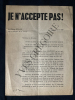 "JE N'ACCEPTE PAS!" JEAN-PIERRE SPELLER 10 OCTOBRE 1969. 