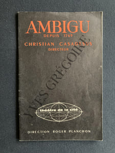 FALSTAFF ET HENRY IV DE WILLIAM SHAKESPEARE-PROGRAMME THEATRE DE L'AMBIGU
