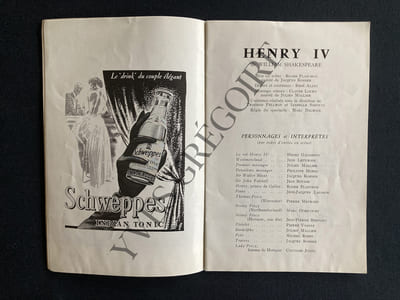 FALSTAFF ET HENRY IV DE WILLIAM SHAKESPEARE-PROGRAMME THEATRE DE L'AMBIGU