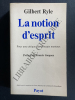 LA NOTION D'ESPRIT. GILBERT RYLE