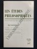 LES ETUDES PHILOSOPHIQUES-OCTOBRE-DECEMBRE-1991-RECHERCHES. 