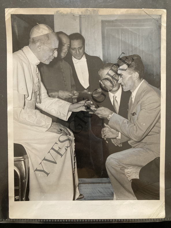 BOBET ET PIE XII-PHOTOGRAPHIE. 