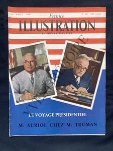 FRANCE ILLUSTRATION-N°287-14 AVRIL 1951-LE VOYAGE PRESIDENTIEL M. AURIOL CHEZ M. TRUMAN