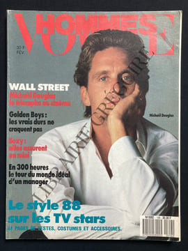 VOGUE HOMMES-N°106-FEVRIER 1988-MICHAEL DOUGLAS. undefined