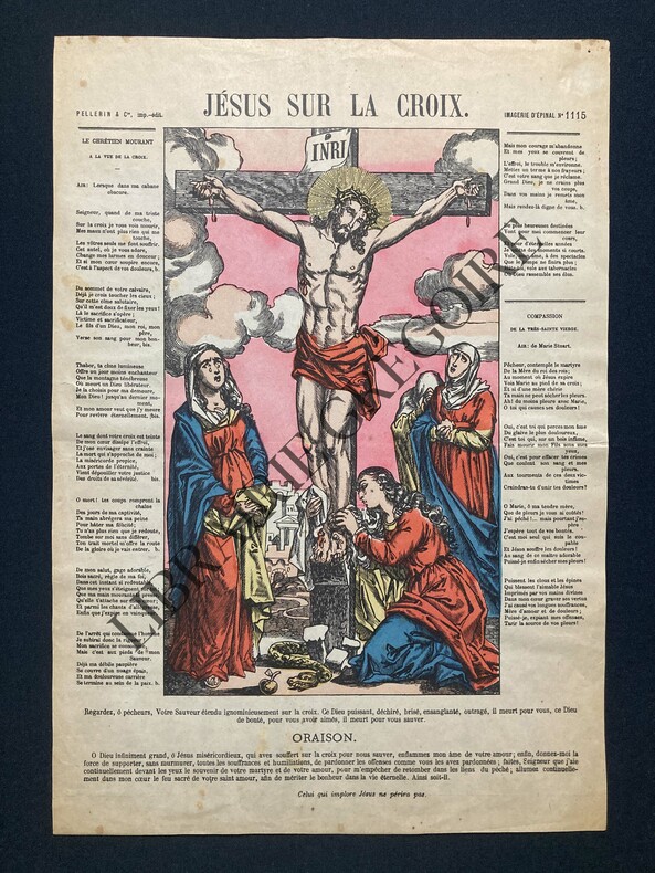JESUS SUR LA CROIX-IMAGE D'EPINAL-PELLERIN N°1115. 