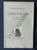 DEFENSE DE LA POESIE. PERCY BYSSHE SHELLEY