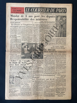 LE COURRIER DE PARIS-N°78-VENDREDI 14 DECEMBRE 1945. undefined