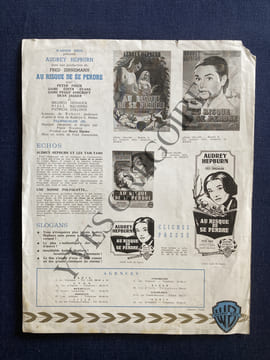 AU RISQUE DE SE PERDRE-MATERIEL PUBLICITAIRE WARNER BROS FRANCAISE. undefined